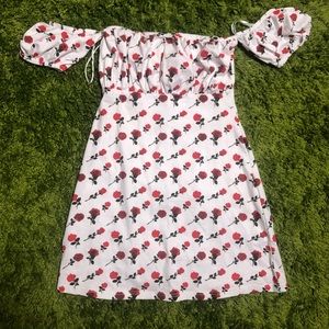 Missguided rose print dress size 10
